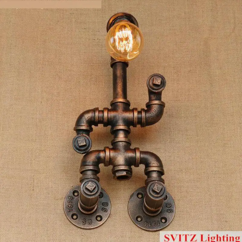 Барная лампа Робот Ретро труба настенный светильник Американский промышленный
