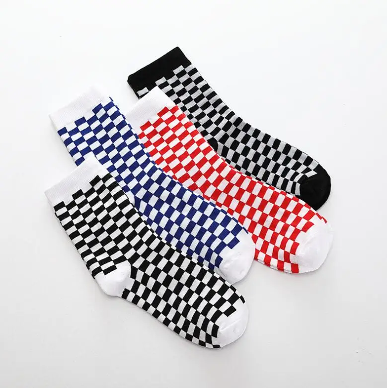 Newn Harajuku уличные черные белые клетчатые женские носки унисекс