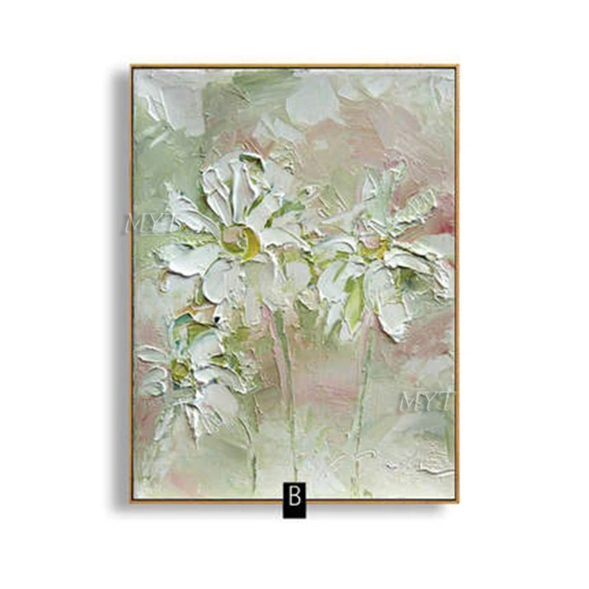 

100% ручная роспись абстрактный цветок картина маслом холст настенные цветок картина резьба картины искусство для гостиной Декор Искусство