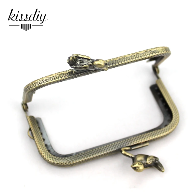 KISSDIY 3 шт./лот тисненая бронза винтажный металлический кошелек рамка птица поцелуй застежка ручка DIY сумка Аксессуары