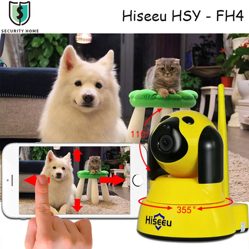 Hiseeu умная домашняя беспроводная камера безопасности ip WiFi CCTV Собака