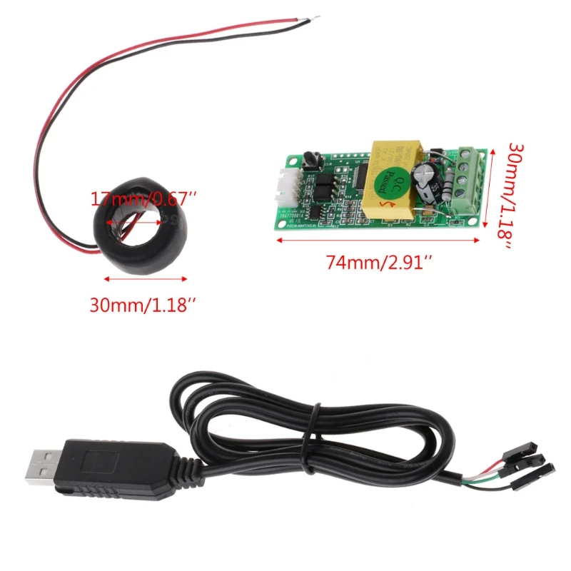 PZEM 004T напряжение тока силовой модуль энергии AC 80 260V 100A w CT USB адаптер LS'D