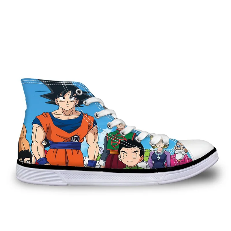 CDHJ1031AK THIKIN мужские кроссовки на заказ Супер Saiyan Son Goku модные аниме Dragon Ball Z печати повседневные на шнуровке плоские высокие холщовые туфли - Цвет: CDHJ1031AK