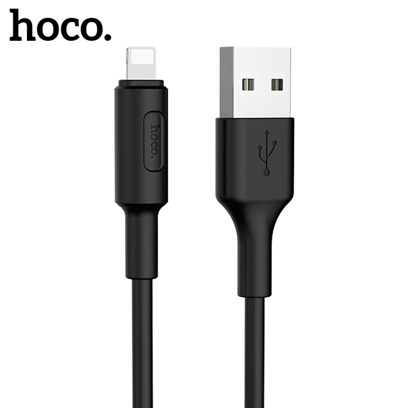 HOCO USB кабель для iPhone X XS Max XR 2A Быстрая зарядка Lightning Кабель для iPhone 6 7 8 Plus USB кабель для зарядки телефона