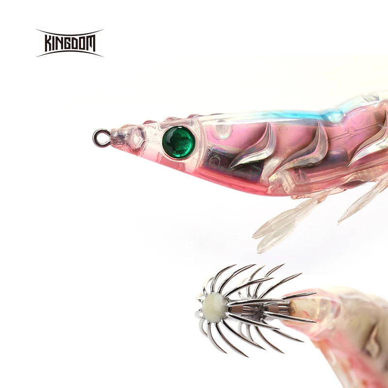 Kingdom Fishing Приманка в виде кальмара джиг тонущий пластик твердая приманка воблеры креветки дизайн с Крючки с блесной в виде кальмара рыболовные снасти модель 3514