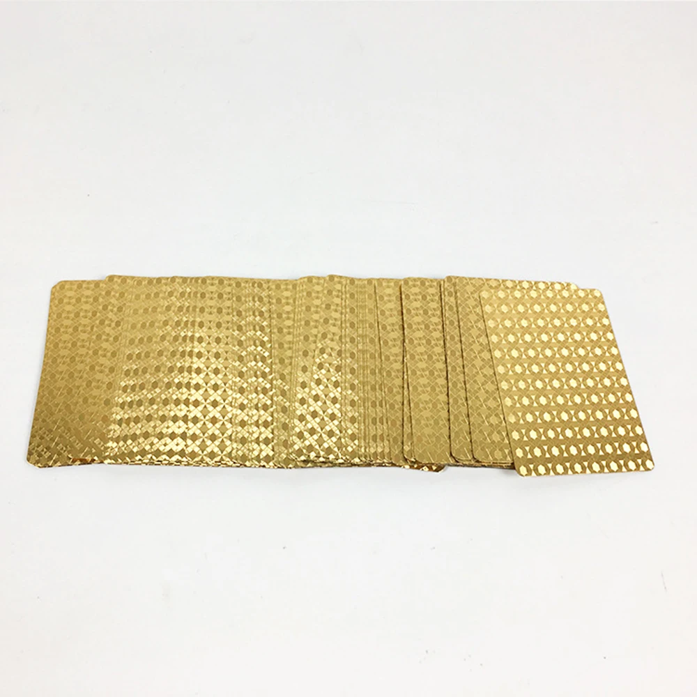 Gold Foil Poker Universal Creative Waterproof Chess Entertainment for Collections and Gifts with High Quality Appearance | Спорт и
