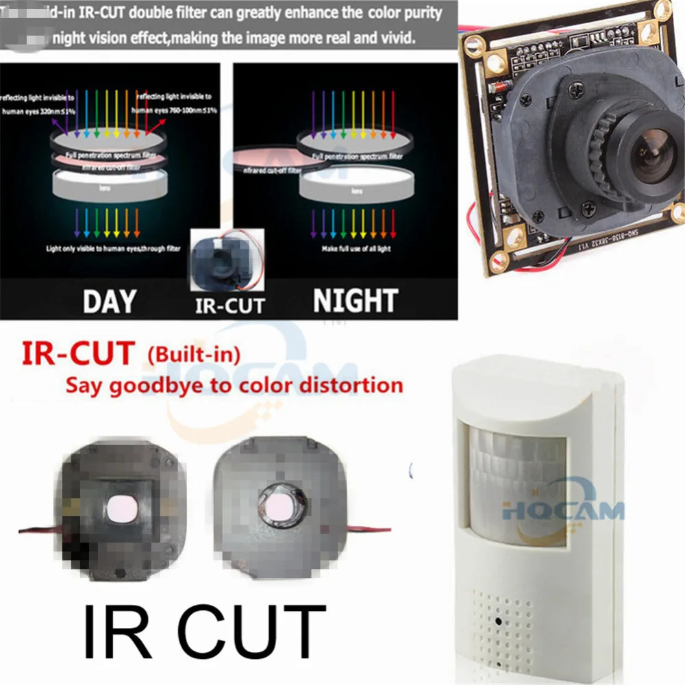 HQCAM HI3618C IR CUT 720P Мини Ip Камера PIR ночное видение 940nm Led Безопасность Pir Сетевая IP