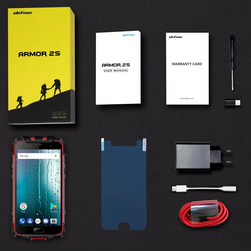 Ulefone Броня 2 S IP68 Водонепроницаемый мобильный телефон 5 0 &quotFHD MTK6737T 4 ядра Android 7 GB 16 4G