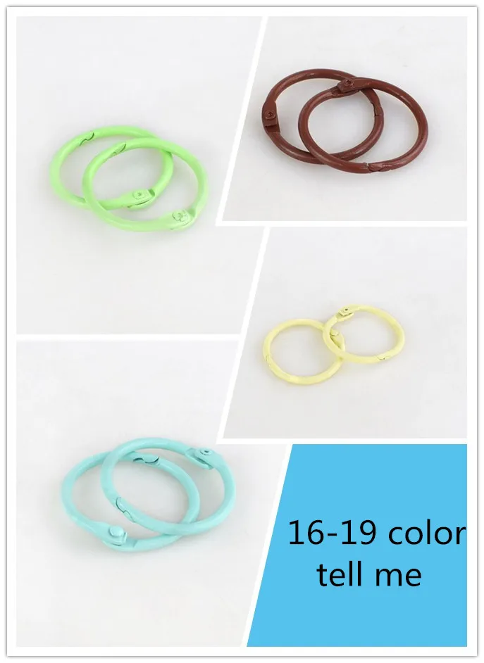16-19 color tell me Meetee 30 шт/30/45 мм красочные металлические открытого ключа-хомут с круглым воротником для мальчиков и девочек с пряжкой DIY ручной работы кошелек одежды книга открытие свободные аксессуары листик AP431 - Цвет: 16-19 color tell me