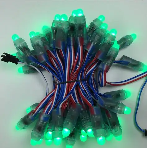 100 шт./лот WS2811 DC 5 в 12 мм IP68 полноцветный открытый водонепроницаемый RGB светодиодный модуль пиксельный светильник с WS2801 IC светодиодный модуль