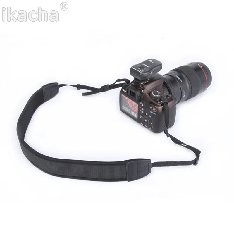 Гибкий ремешок на шею для камеры SLR черный ремень плечо DSLR-камеры Sony Canon Nikon Pentax