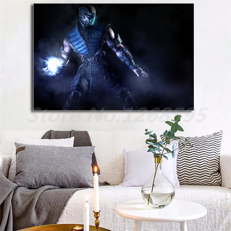 Настенные плакаты на холсте Sub Zero In Mortal Kombat X декоративная живопись Современное