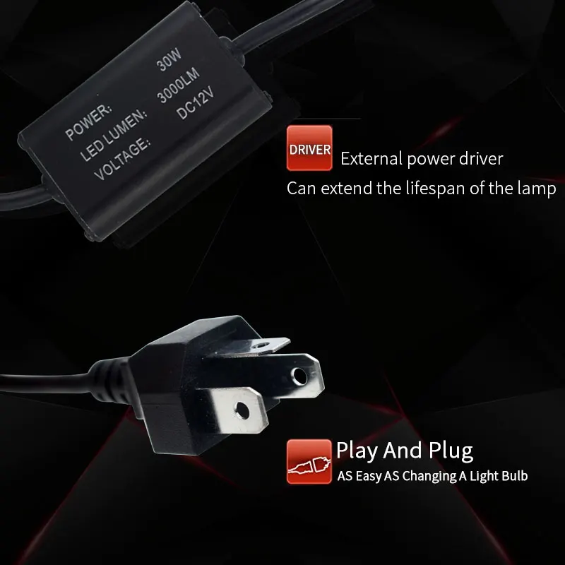 Супер Светодиодная лампа H4 Turbo LED HILO 12 в 60 Вт 6000LM 6000 К Автомобильные фары 9003