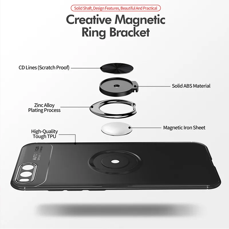 Чехлы для телефонов Xiaomi Mi 6 с магнитным кольцом автомобильный держатель xiaomi6