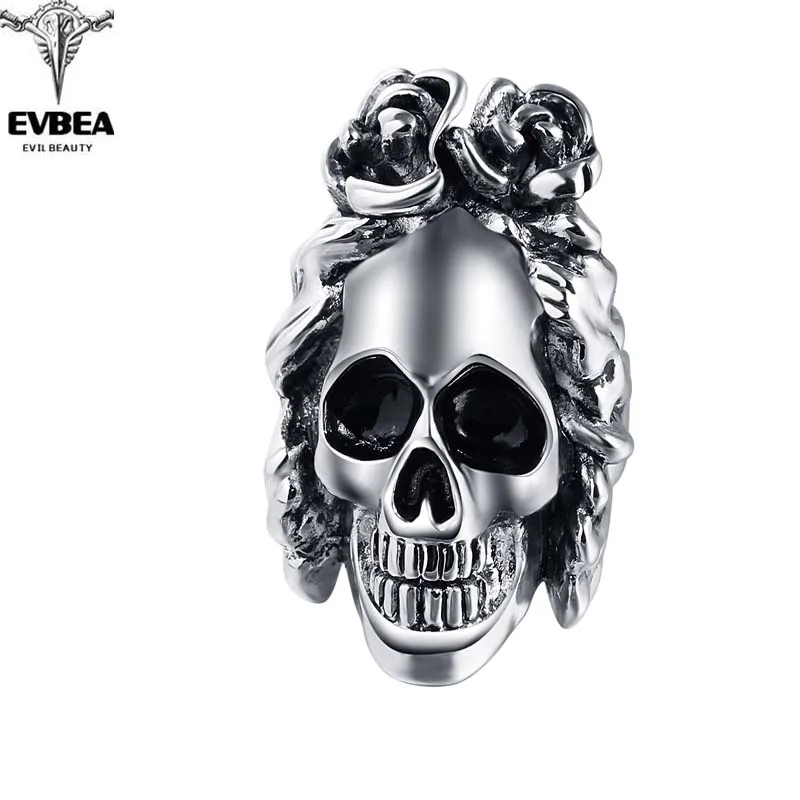 Стрейч преувеличенные татуировки Рок ролл Панк волнистые волосы череп