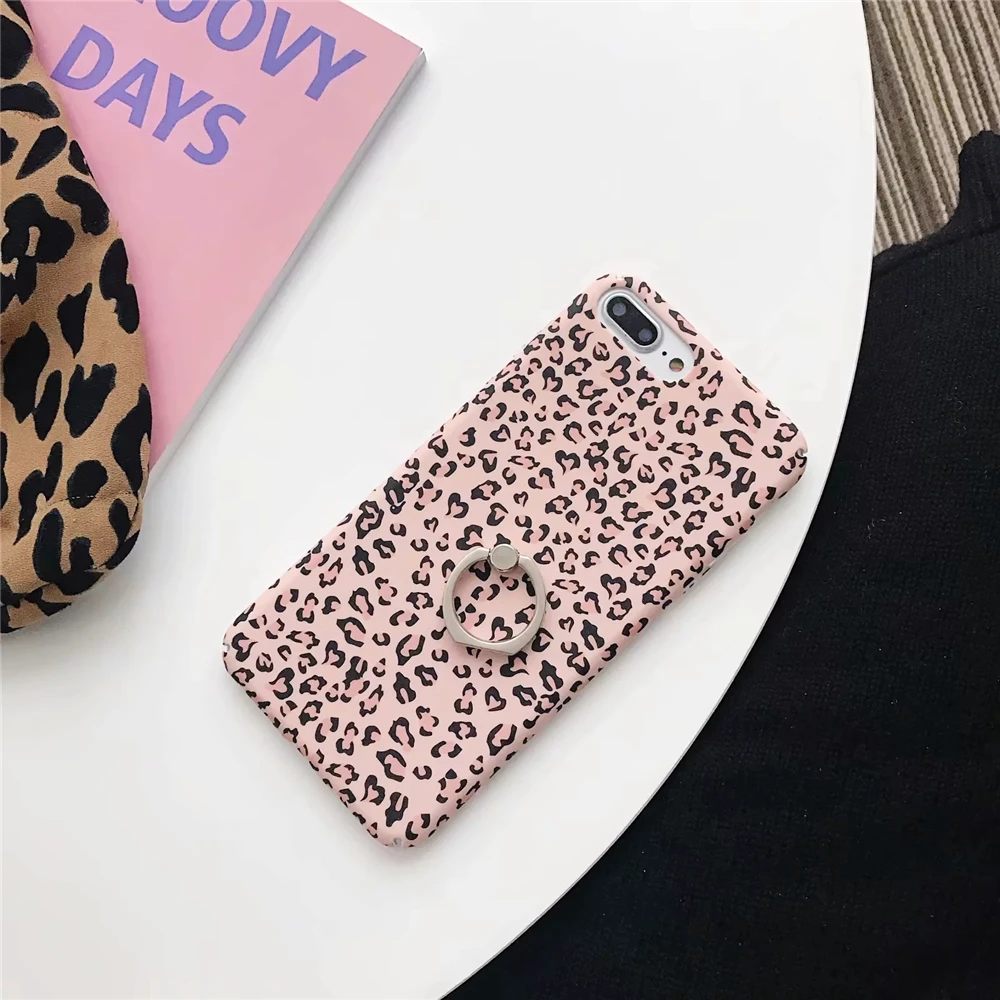 For iphone 6s 6 7 8 Plus / XS MAX/XR luxury Fashion Leopard Print hone Case High quality Stand Holder Cover 6S |