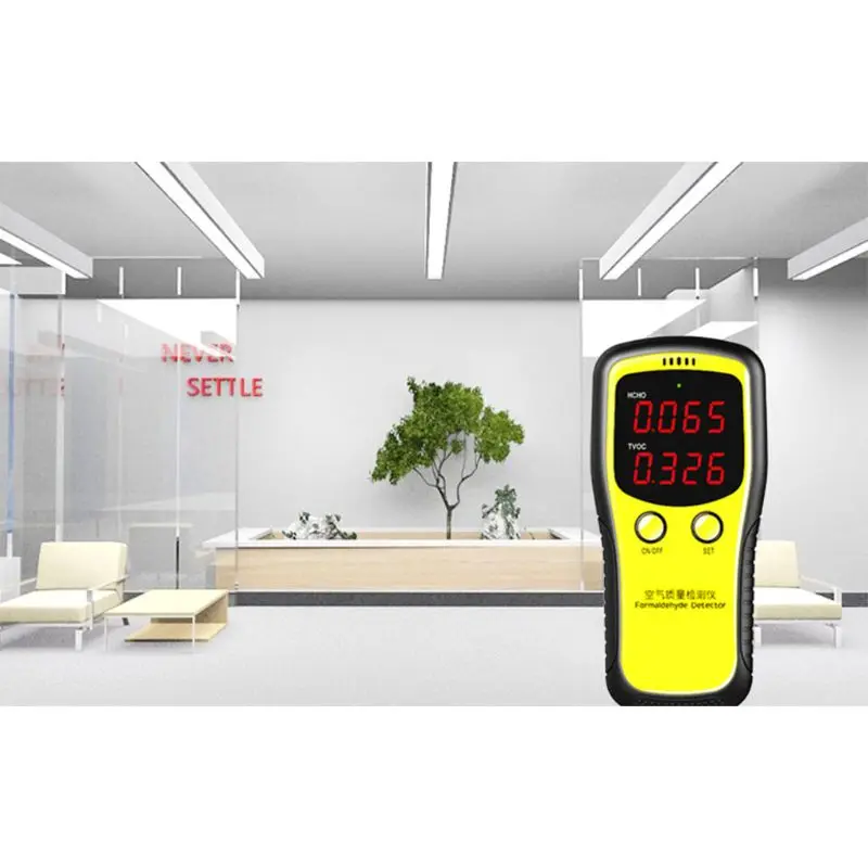 OOTDTY Портативный ЖК-цифровой диодный счетчик CO2 Монитор PM2.5 качество воздуха в помещении Формальдегид детектор