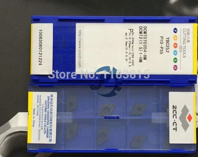 Бесплатная доставка 10 шт. DCMT070204 HM YBC252 резак вставки карбида цементированного