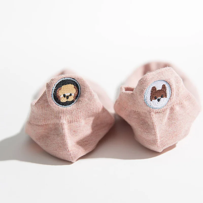 3 Kawaii вышитые выразительные женские носки счастливые Модные ботильоны забавные Женские носочки хлопковые летние 1 пара ярких цветов - Цвет: 3