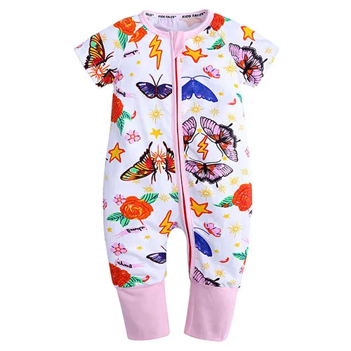 Style 06 Детские комбинезоны с короткими рукавами для новорожденных девочек, хлопковая одежда с милым принтом для маленьких мальчиков мягкая одежда для малышей возрастом от 0 до 2 лет, MBR244 - Цвет: Style 06
