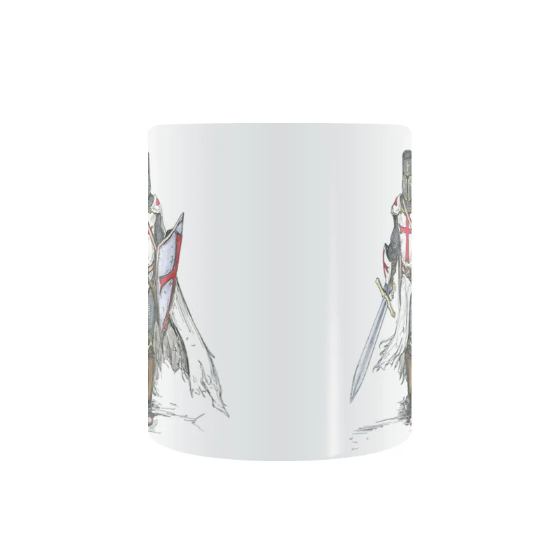 Кружка воина крестоносцев кофе молочная керамическая чашка креативные DIY