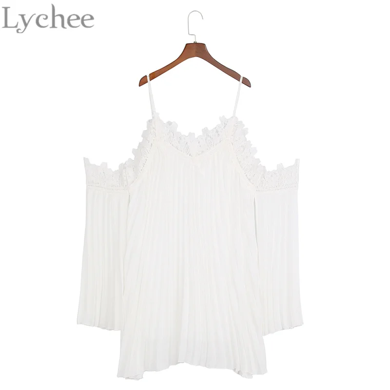 Личи элегантные богемные летние женское платье с открытыми плечами и глубоким V