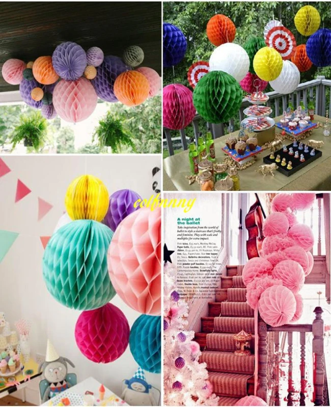 100 шт 15 см 20 25 30 35 babyshower lampion Party декоративные бумажные фонари сотовые шары anniversaire