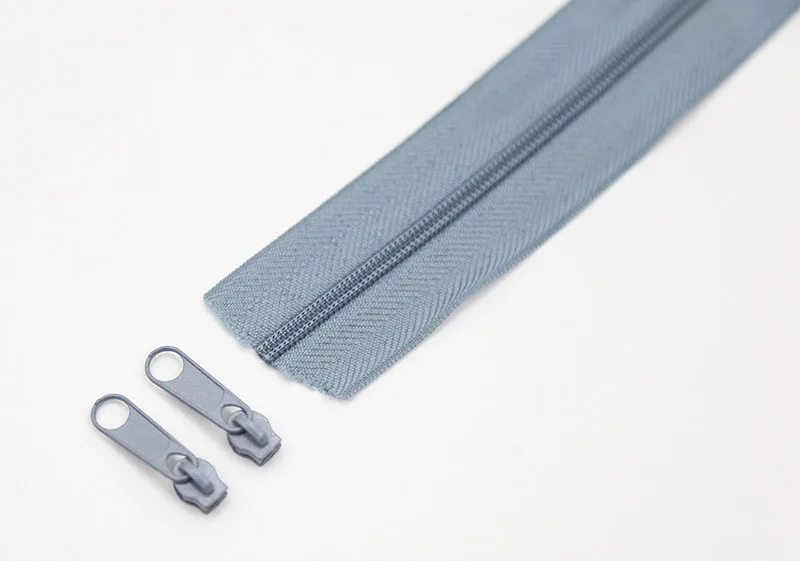 Light Gray 3 метра#3 нейлоновые катушки молнии с цветными подобранными ползунками для самостоятельного пошива одежды аксессуары 24 цвета вариант - Цвет: Light Gray