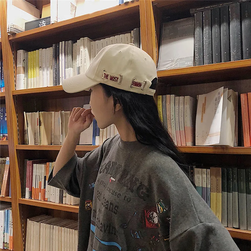 Корейский стиль унисекс 100% хлопок Snapback бейсболка хип хоп металлическая кнопка