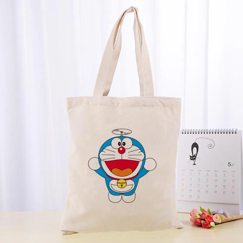 Высококачественная Холщовая Сумка тоут Doraemon модная прочная Женская