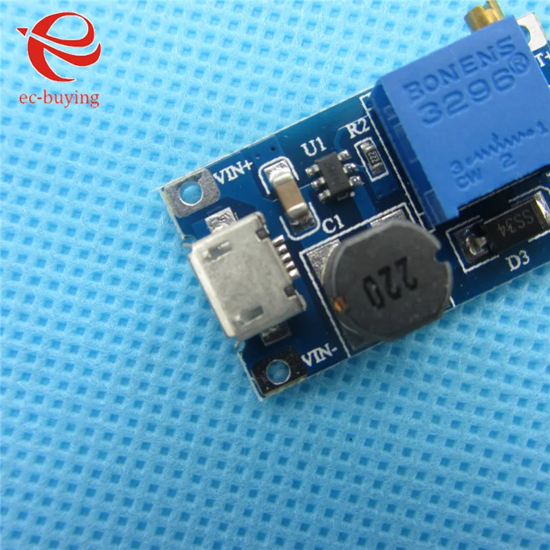 Регулируемый Модуль Boost 2 А Повышающий а с MICRO USB в 24 В до 5 9 12 28 MT3608 LM2577|Интегральные
