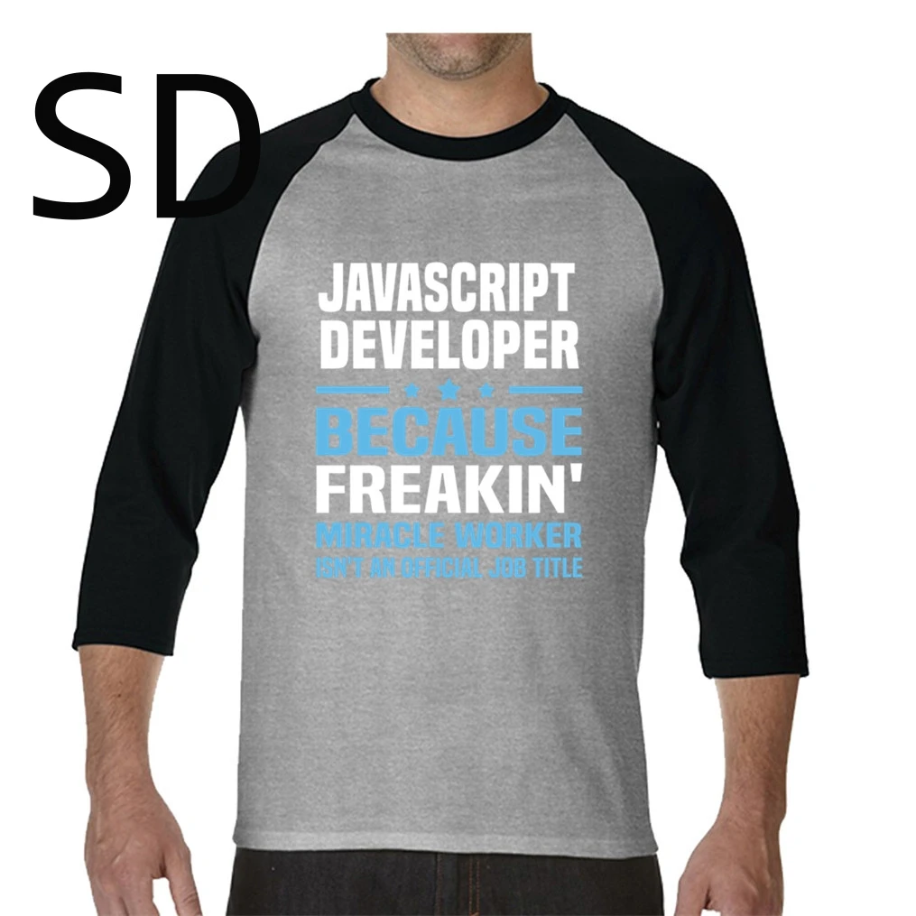 Дропшиппинг JavaScript разработчик футболки для мужчин s футболка с длинным рукавом 3d
