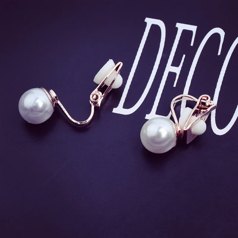 New women's ear clip atmospheric imitation pearl ball fashion jewelry woman exquisite hypoallergenic | Украшения и аксессуары