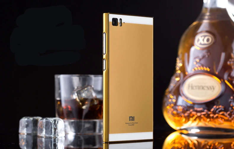 Чехол роскошь закалённое стекло металл Edge зеркало кожи телефон задняя часть