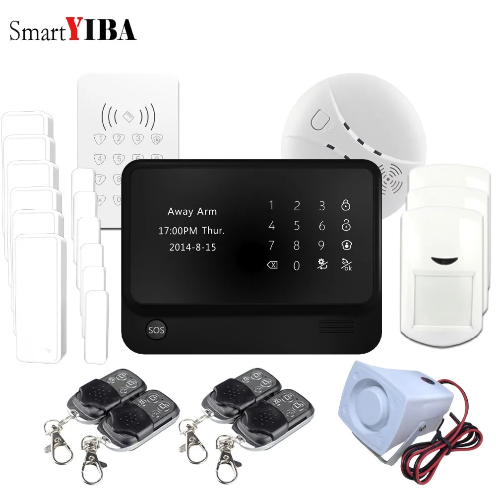 SmartYIBA Аварийная сигнализация WiFi GSM SMS оповещение о пожаре IP HD камера беспроводная