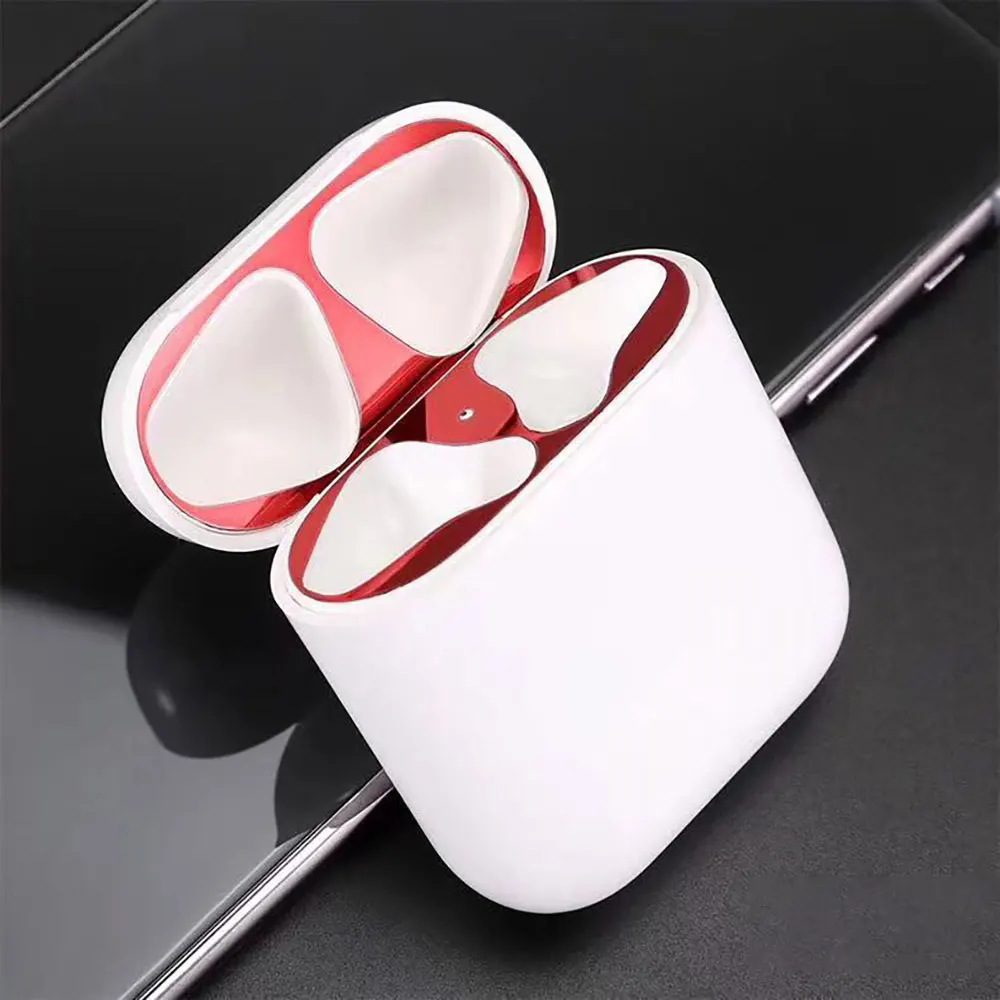 Caseier Проводные модели Универсальный клеящийся порошок для Airpods 1 2 Металл Bluetooth