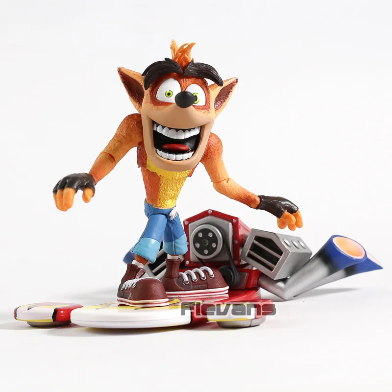 NECA Crash Bandicoot с реактивной доской ПВХ фигурка Коллекционная модель игрушки
