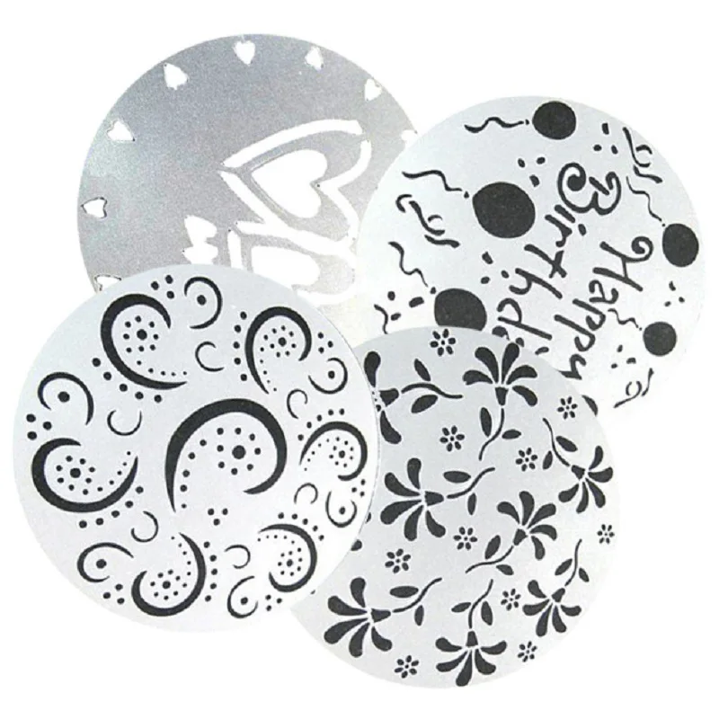 4 шт круглый помадка Печенье Мука Сахар С Днем Рождения Форма резак для торта