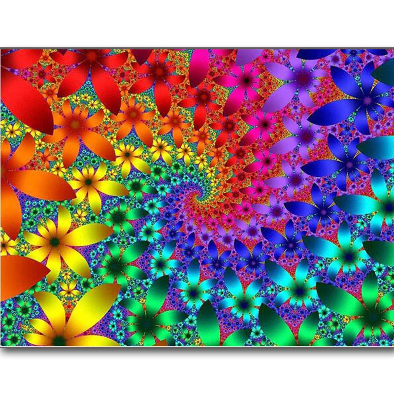 

5D Diy Diamond Painting Mandala Cross Stitch Full Square Rhinestone Pictures Diamond Embroidery Patchwork Mosaic abstract flower