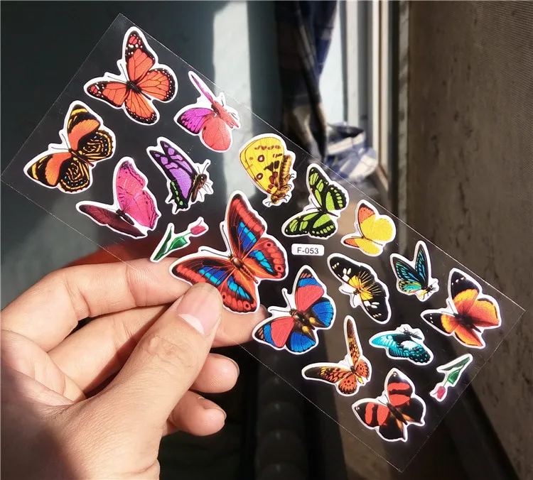 6 листов/набор диких животных для скрапбукинга Пузырьковые пышные наклейки с