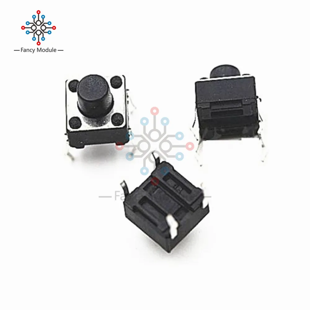Тактильный кнопочный переключатель 20 шт. тактный 6X6X4.3mm 4 контактный DIP|dip switch|dip push