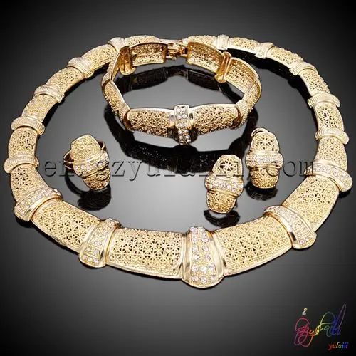 Дешевые свадебные ювелирные наборы мода металлические цепи комплект ювелирных