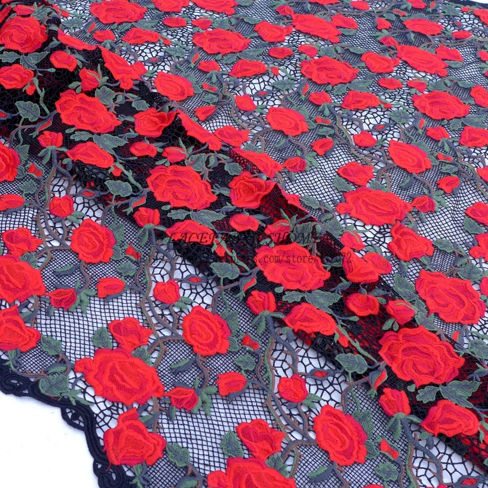 Кружевное платье с вышивкой шириной 49 дюймов 1 ярд|fashion lace fabric|lace fabricembroidered fabric |