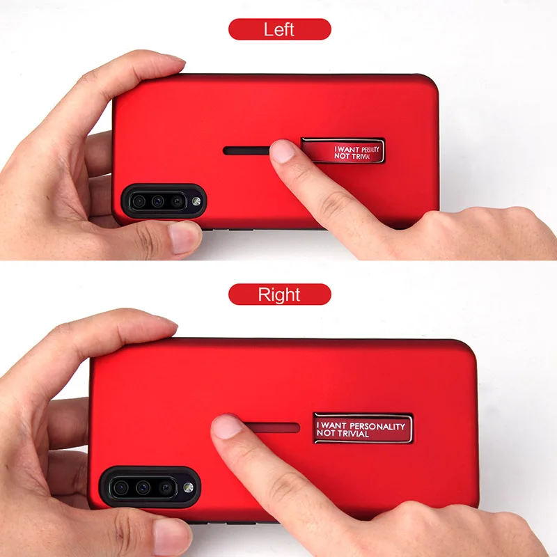 Чехол с металлическим кольцом и скрытым держателем для Samsung Galaxy A30 A50 A70 A9 Star Pro