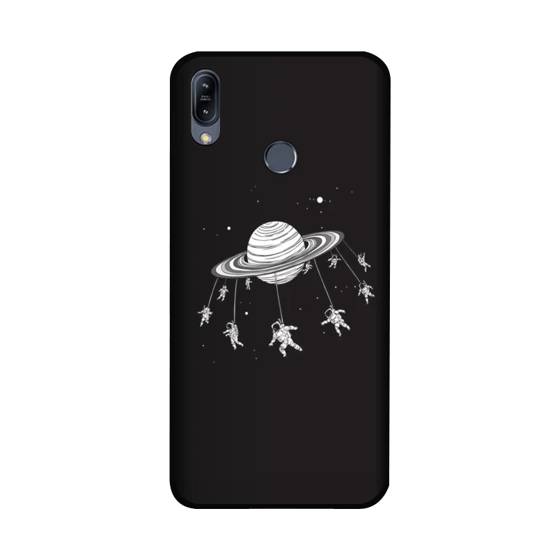 Мягкий силиконовый чехол QAQsam для Asus Zenfone Max M2 ZB633KL с рисунком Матовые чехлы
