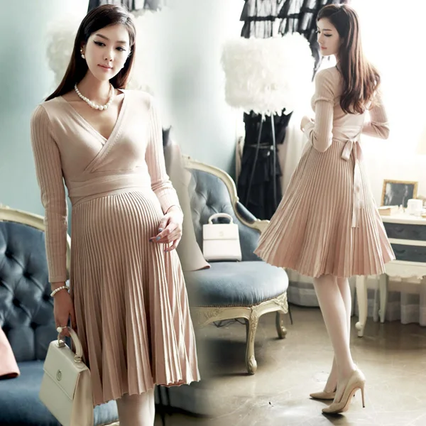 Одежда для беременных Весна 2021 юбка средней длины трикотажное Плиссированное