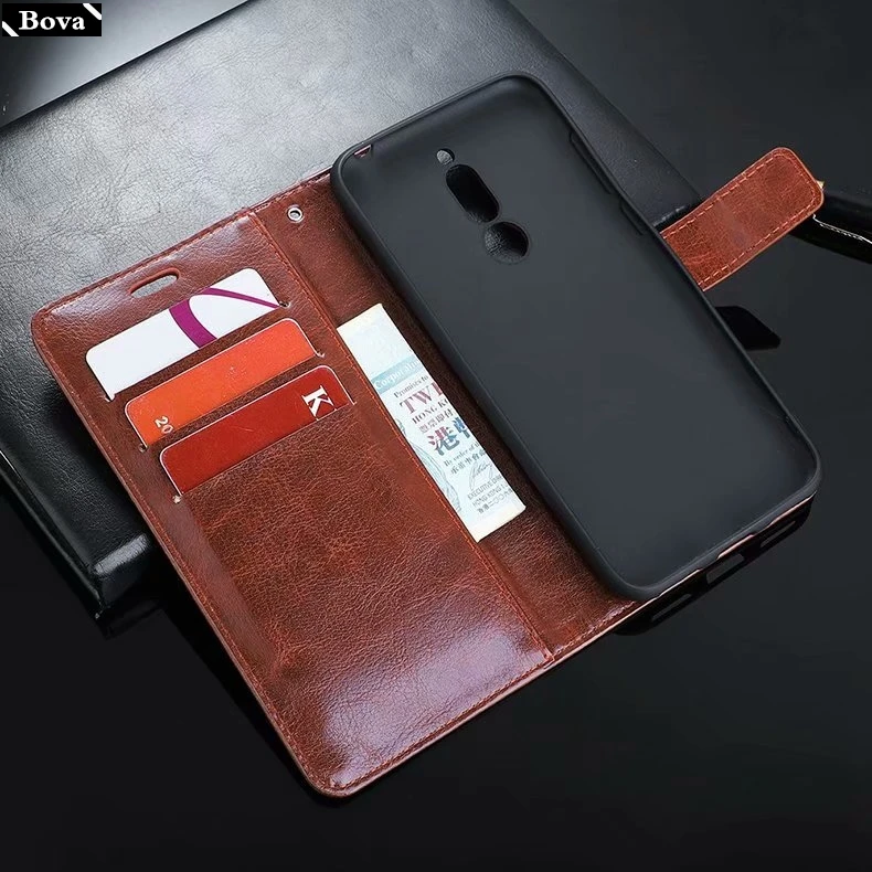 Защитный чехол для Meizu M6T держатель карт искусственный кошелек флип