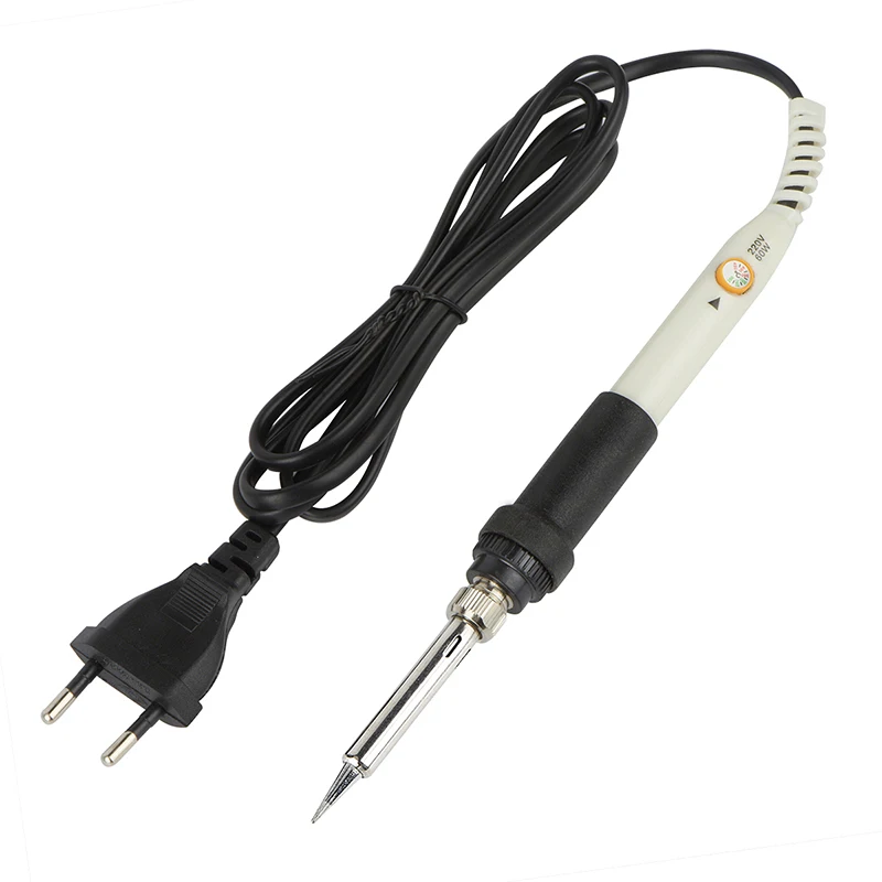 Белый Jcsolder 110V 220V 60W Электрический паяльник для подключения к 908 Регулируемая температура паяльник с качество наконечник паяльника и наборы - Цвет: Белый