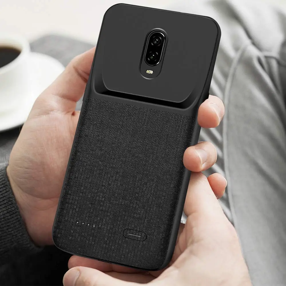 NEWDERY для One Plus 6 T батарея случае 4700 мАч Расширенный зарядное устройство чехол с ТПУ поднятый Bezels, портативный тонкий зарядный чехол C