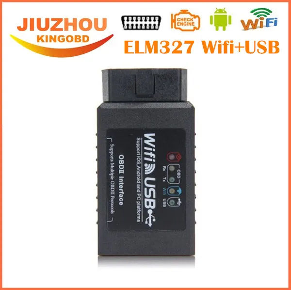 A + качественный ELM327 ELM 327 Wi Fi Usb сканер беспроводной Bluetooth OBD2/OBDII работает для IOS Android